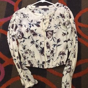 Kendall & Kylie floral crop top